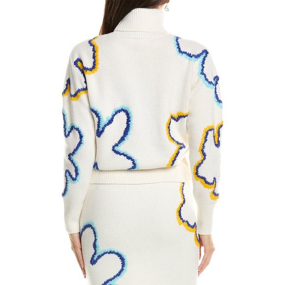 Carolina Herrera Drop-Shoulder Wool & Cashmere-Blend Turtleneck - Picture 2 of 3